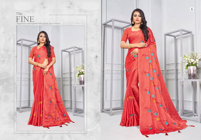 Gemini Silk Swarovski Work Designer Sarees
